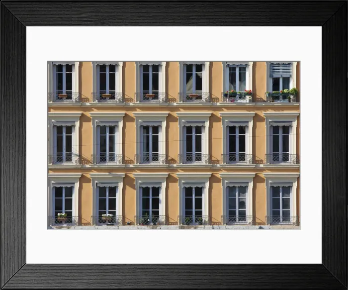 Framed Print : Scene along the Soane River in Lyon France