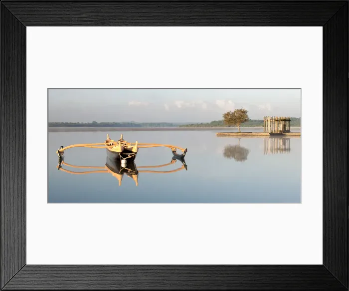 Framed Print : Quiet morning on lake Azur, Les Landes, France Framed Print : Quiet morning on lake Azur, Les Landes, France