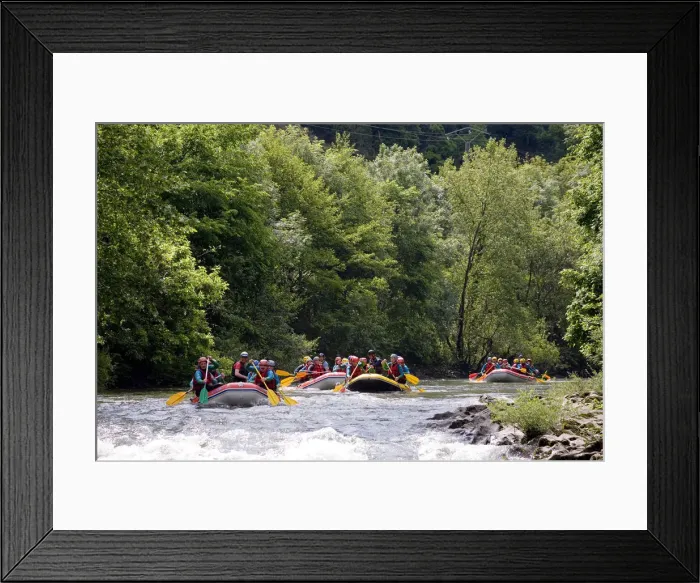 Framed Print : Rafting, Pyrenees Atlantiques, Aquitaine, France