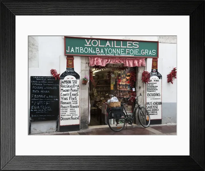 Framed Print : Traditional shop, Saint Jean de Luz, Labourd, France Framed Print : Traditional shop, Saint Jean de Luz, Labourd, France