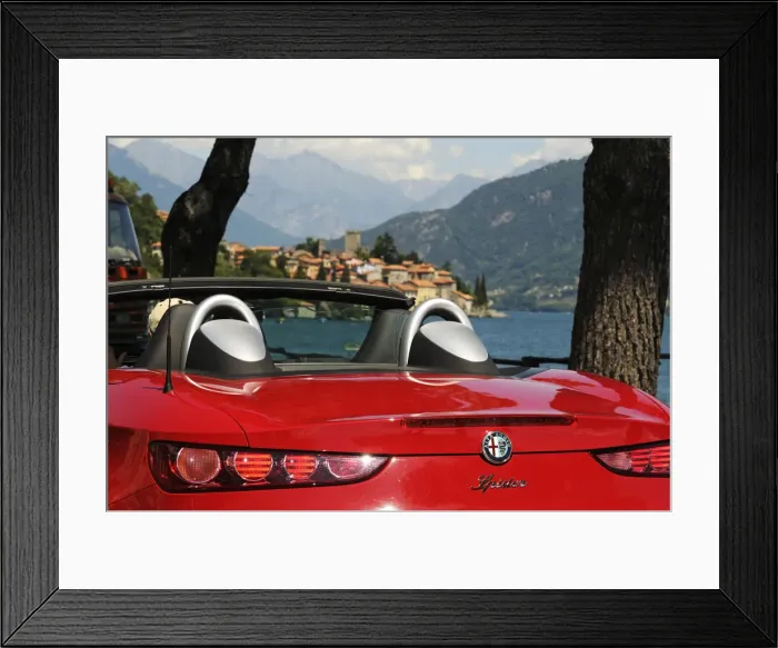 Framed Print : Alfa Spider Cabriolet, Lake Como, Italy Framed Print : Alfa Spider Cabriolet, Lake Como, Italy