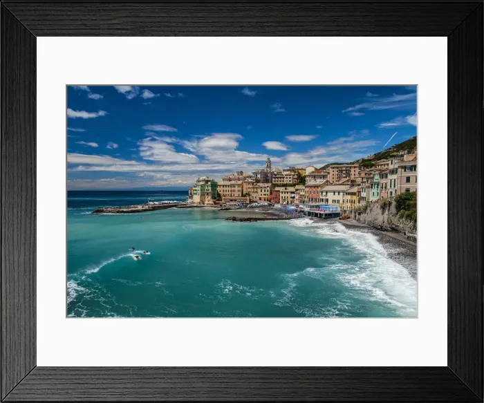 Framed Print : The picturesque colorful sea village of Bogliasco, Genoa, Liguria, Italy Framed Print : The picturesque colorful sea village of Bogliasco, Genoa, Liguria, Italy