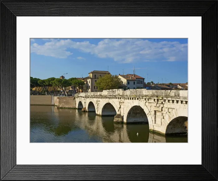 Framed Print : Ponte di Tiberio, Rimini, Emilia-Romagna, Italy Framed Print : Ponte di Tiberio, Rimini, Emilia-Romagna, Italy