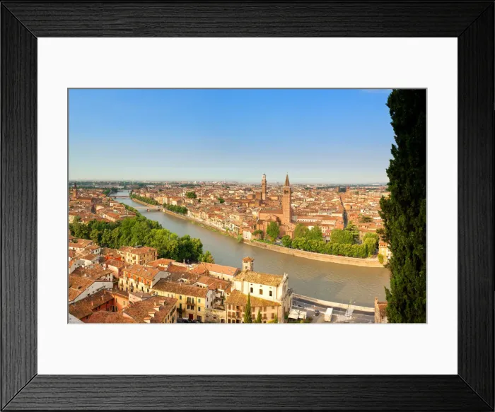 Framed Print : Italy, Italia Veneto, Verona district. Verona. View from Castel San Pietro Framed Print : Italy, Italia Veneto, Verona district. Verona. View from Castel San Pietro