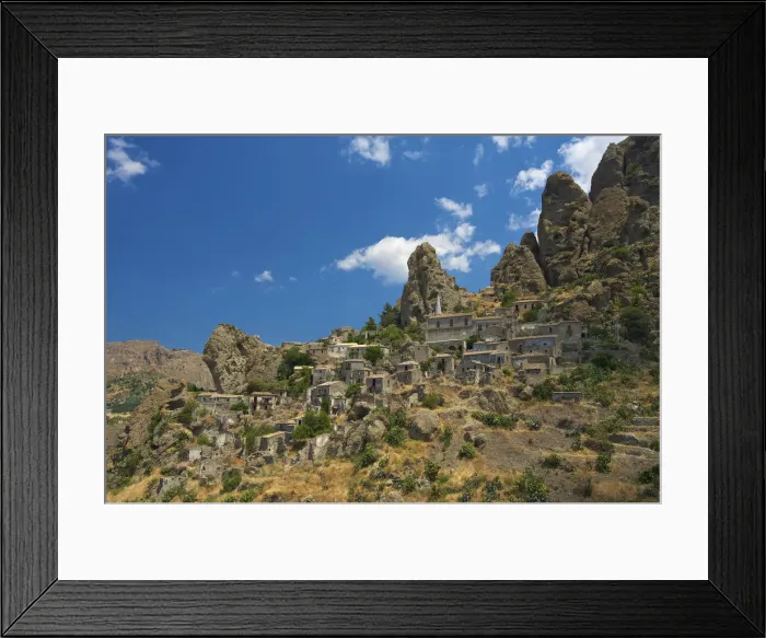 Framed Print : Mountain Village Pentedattilo, Aspromonte, Calabria, Italy Framed Print : Mountain Village Pentedattilo, Aspromonte, Calabria, Italy