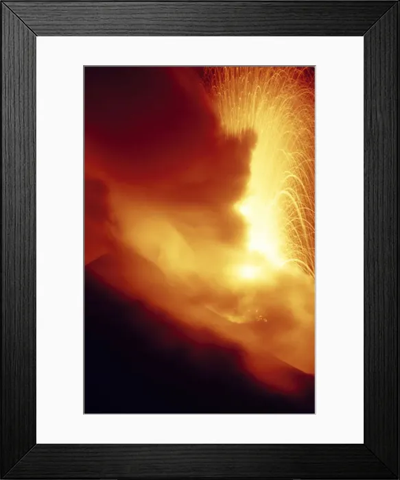 Framed Print : Crater, Eruption, Stromboli, Italy Framed Print : Crater, Eruption, Stromboli, Italy