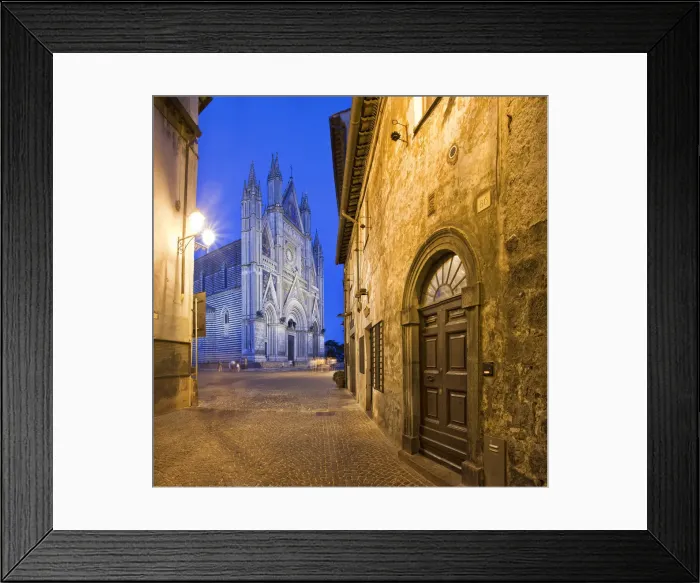 Framed Print : Italy, Umbria, Terni district, Orvieto, Cathedral in Piazza Duomo