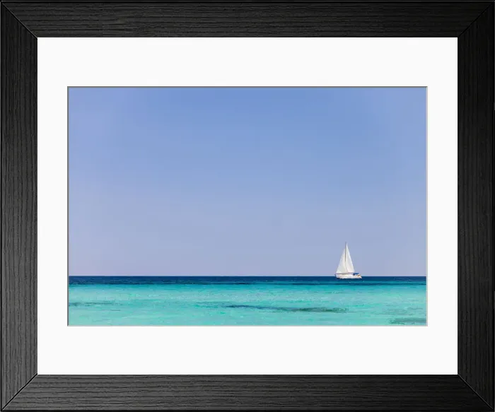 Framed Print : Italy, Sardinia, Olbia-Tempo, Berchidda. A sailing boat out at sea Framed Print : Italy, Sardinia, Olbia-Tempo, Berchidda. A sailing boat out at sea