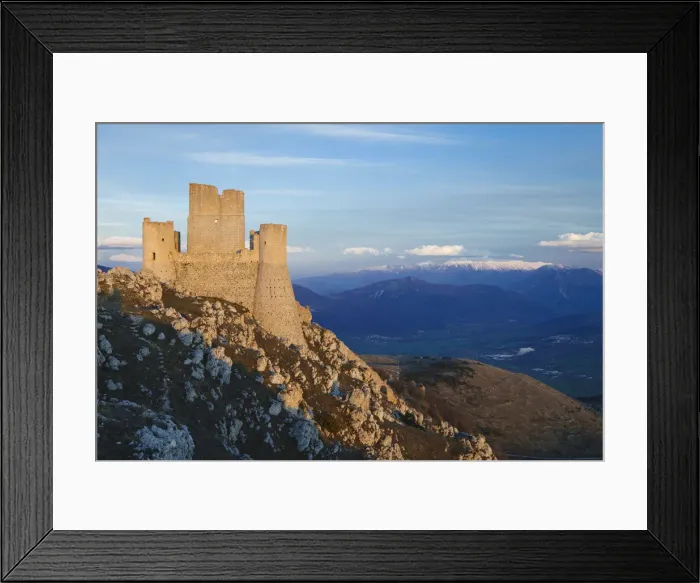 Framed Print : Italy, Abruzzo, Rocca Calascio. The ruins at sunset Framed Print : Italy, Abruzzo, Rocca Calascio. The ruins at sunset