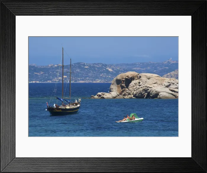 Framed Print : Excursion boat near Canniggione, Sardinia, Italy Framed Print : Excursion boat near Canniggione, Sardinia, Italy