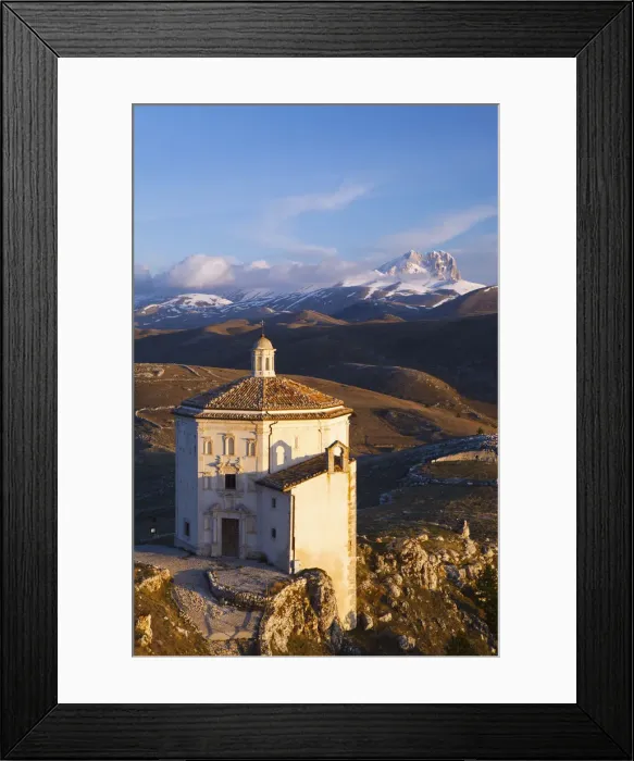 Framed Print : Italy, Abruzzo, Rocca Calascio. The Church of Santa Maria della Pieta at sunrise Framed Print : Italy, Abruzzo, Rocca Calascio. The Church of Santa Maria della Pieta at sunrise