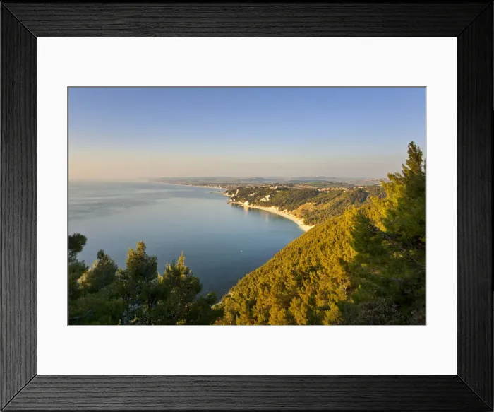 Framed Print : Italy, Marche, Ancona district, Conero National Park, Sirolo, Due Sorelle rocks
