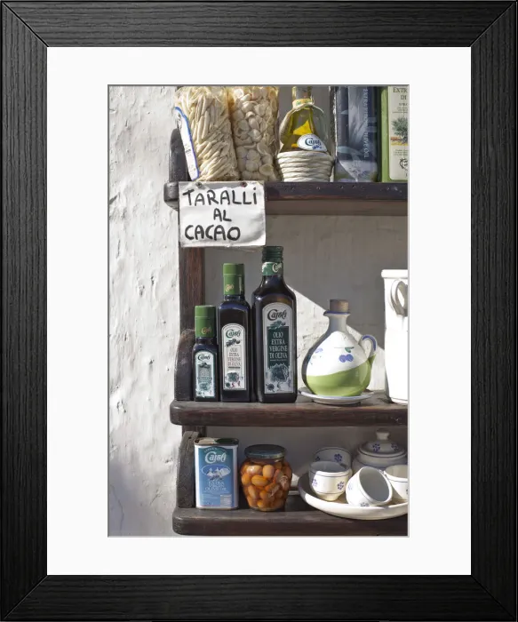 Framed Print : Italy, Apulia, Bari district, Itria Valley. Alberobello. Typical Products Framed Print : Italy, Apulia, Bari district, Itria Valley. Alberobello. Typical Products