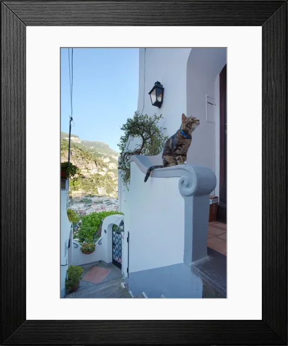 Framed Print : Italy, Campania, Salerno district, Peninsula of Sorrento, Positano