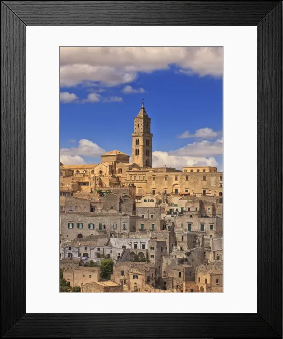 Framed Print : Italy, Basilicata, Matera district, Matera, Sassi di Matera (meaning stones of Matera) Framed Print : Italy, Basilicata, Matera district, Matera, Sassi di Matera (meaning stones of Matera)