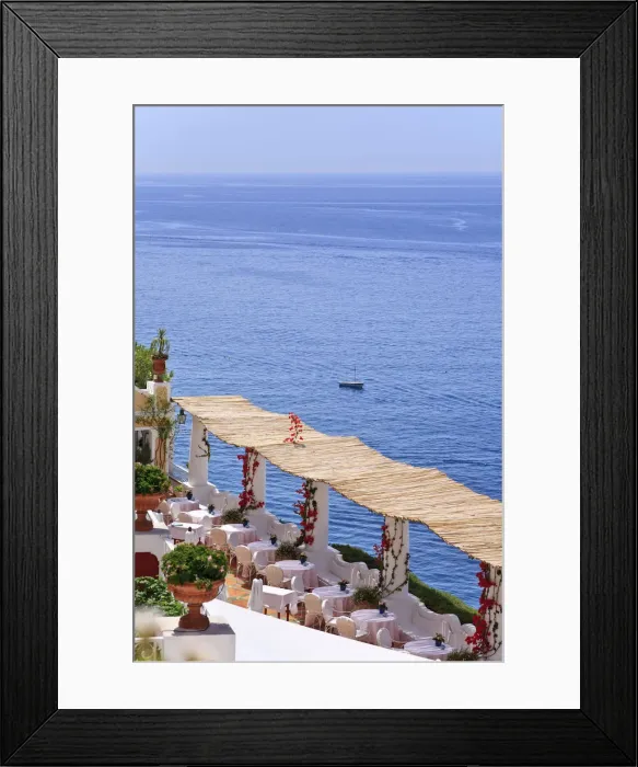Framed Print : Italy, Campania, Salerno district, Peninsula of Sorrento, Positano. Hotel Le Sirenuse Framed Print : Italy, Campania, Salerno district, Peninsula of Sorrento, Positano. Hotel Le Sirenuse