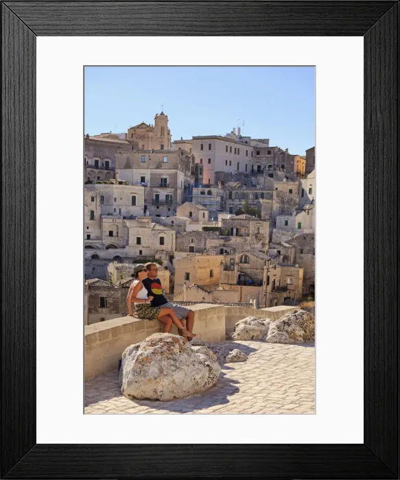 Framed Print : Italy, Basilicata, Matera district, Matera, Sassi di Matera (meaning stones of Matera) Framed Print : Italy, Basilicata, Matera district, Matera, Sassi di Matera (meaning stones of Matera)