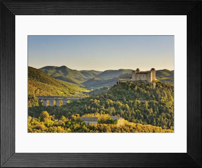 Framed Print : Italy, Umbria, Perugia district, Spoleto, Rocca Albornoz and Ponte delle Torri Framed Print : Italy, Umbria, Perugia district, Spoleto, Rocca Albornoz and Ponte delle Torri