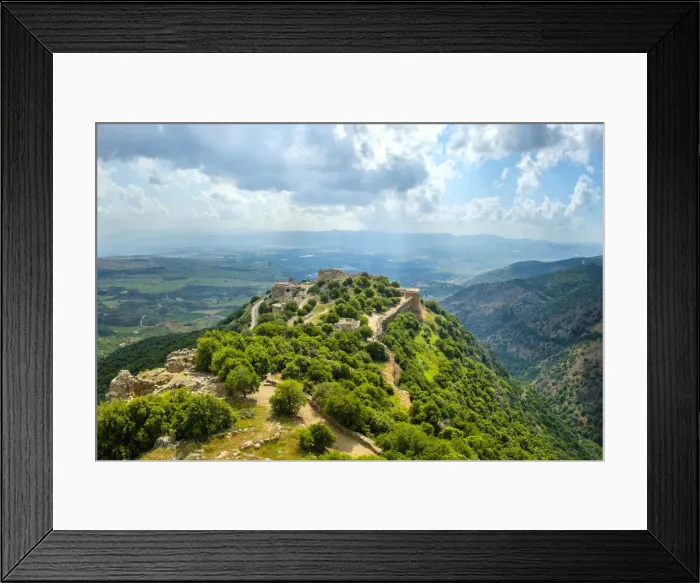 Framed Print : Nimrod fortress (Qal at al-Subeiba), a ruined Ayyubid castle on the slopes of