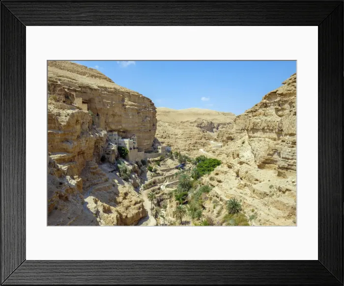 Framed Print : Palestine, West Bank, Jericho. St. George Orthadox Monastery (Mar Jaris ) in Wadi Quelt Framed Print : Palestine, West Bank, Jericho. St. George Orthadox Monastery (Mar Jaris ) in Wadi Quelt