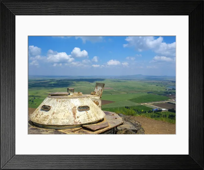 Framed Print : Abandoned Israeli bunker overlooking Syria on Mount Avital  /  Tall Abu an Nada, Merom