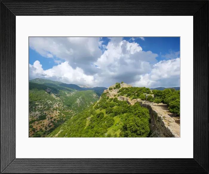 Framed Print : Nimrod fortress (Qal at al-Subeiba), a ruined Ayyubid castle on the slopes of