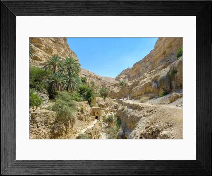 Framed Print : Palestine, West Bank, Jericho. St. George Orthadox Monastery (Mar Jaris ) in Wadi Quelt Framed Print : Palestine, West Bank, Jericho. St. George Orthadox Monastery (Mar Jaris ) in Wadi Quelt