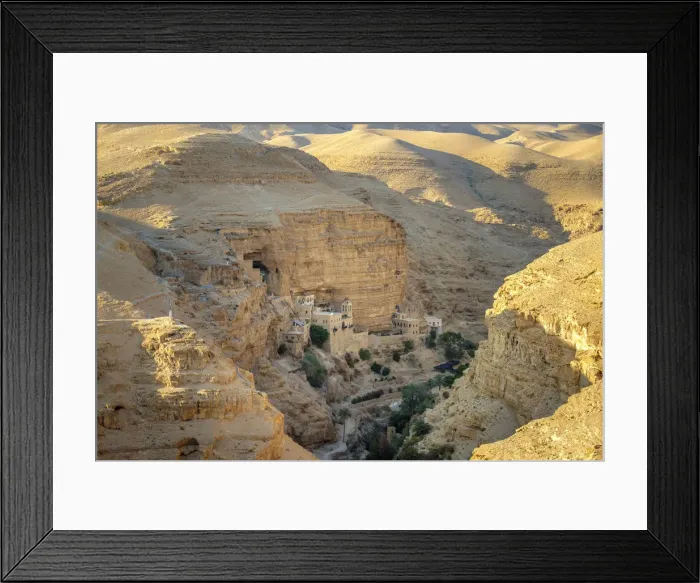 Framed Print : Palestine, West Bank, Jericho. St. George Orthadox Monastery (Mar Jaris ) in Wadi Quelt Framed Print : Palestine, West Bank, Jericho. St. George Orthadox Monastery (Mar Jaris ) in Wadi Quelt