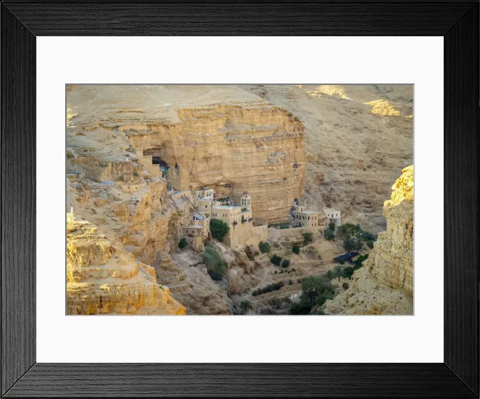 Framed Print : Palestine, West Bank, Jericho. St. George Orthadox Monastery (Mar Jaris ) in Wadi Quelt Framed Print : Palestine, West Bank, Jericho. St. George Orthadox Monastery (Mar Jaris ) in Wadi Quelt