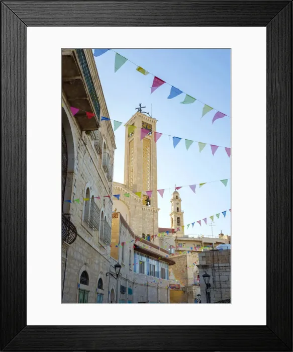 Framed Print : Palestine, West Bank, Bethlehem. Star Street in the old town Framed Print : Palestine, West Bank, Bethlehem. Star Street in the old town