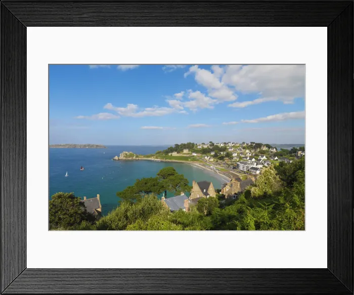Framed Print : France, Brittany, Cote d armor, Perros-Guirec, Overview of town Framed Print : France, Brittany, Cote d armor, Perros-Guirec, Overview of town