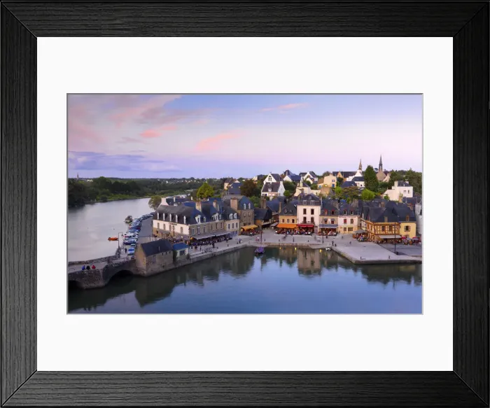 Framed Print : France, Brittany, Morbihan, Gulf of Morbihan, Auray, Saint Goustan harbour at dusk Framed Print : France, Brittany, Morbihan, Gulf of Morbihan, Auray, Saint Goustan harbour at dusk