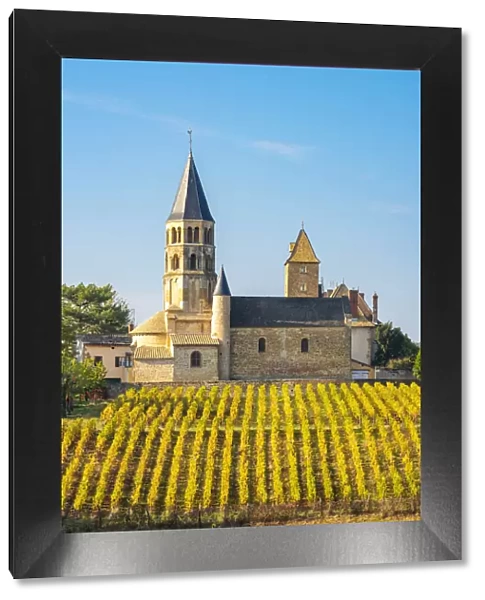 France, Bourgogne-Franche-Comte, Burgundy, Saone-et-Loire, Chanes. Romanesque church