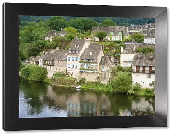 French town of Argentat on the Dordogne River, Correze department, Limousin