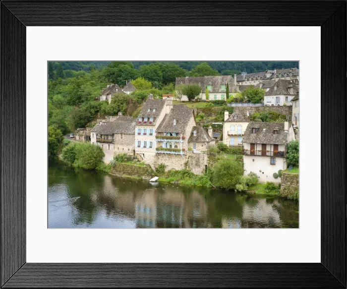 Framed Print : French town of Argentat on the Dordogne River, Correze department, Limousin Framed Print : French town of Argentat on the Dordogne River, Correze department, Limousin