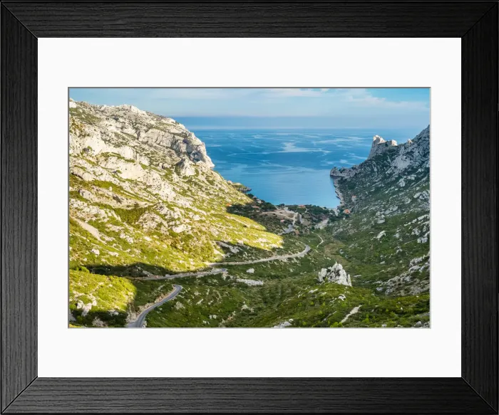 Framed Print : Calanque de Sormiou, Parc national des Calanques, Bouches-du-Rha'ne, Provence-Alpes-Ca'te Framed Print : Calanque de Sormiou, Parc national des Calanques, Bouches-du-Rha'ne, Provence-Alpes-Ca'te
