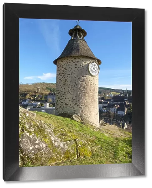 La Tour de l Horloge the old clock tower, Aubusson, La Creuse Department, Limousin