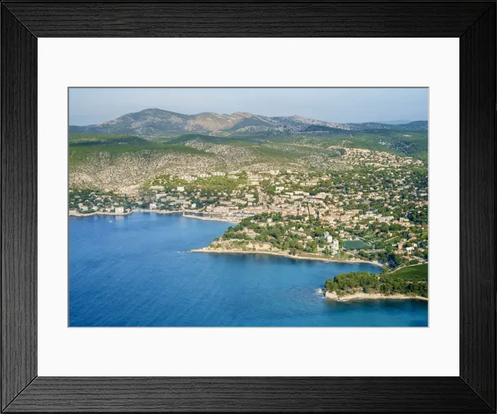 Framed Print : High-angle view of town of Cassis, Bouches-du-Rha'ne, Provence-Alpes-Ca'te d Azur Framed Print : High-angle view of town of Cassis, Bouches-du-Rha'ne, Provence-Alpes-Ca'te d Azur
