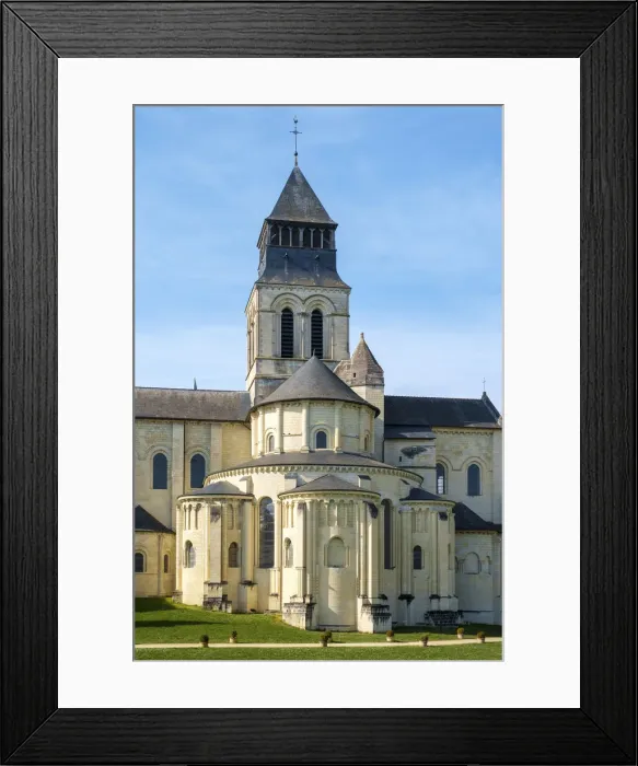 Framed Print : Rear view exterior of Fontevraud Abbey, Fontevraud l Abbaye, Maine-et-Loire