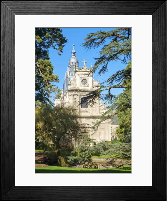 Framed Print : Small chapel of Eglise Saint Vincent in Jardin Augustin Thierry, Blois, Loire-et-Cher