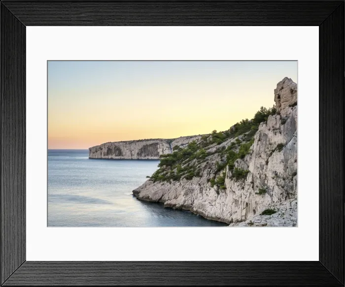 Framed Print : Calanque de Sugiton at sunset, Parc National des Calanques, Bouches-du-Rhone Framed Print : Calanque de Sugiton at sunset, Parc National des Calanques, Bouches-du-Rhone