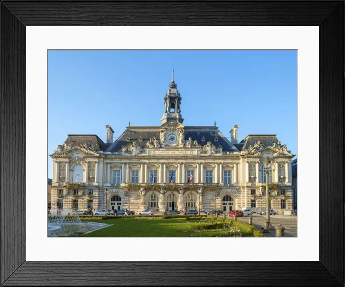 Framed Print : Hotel de Ville (city hall) on Place Juan Juares, Tours, Indre-et-Loire