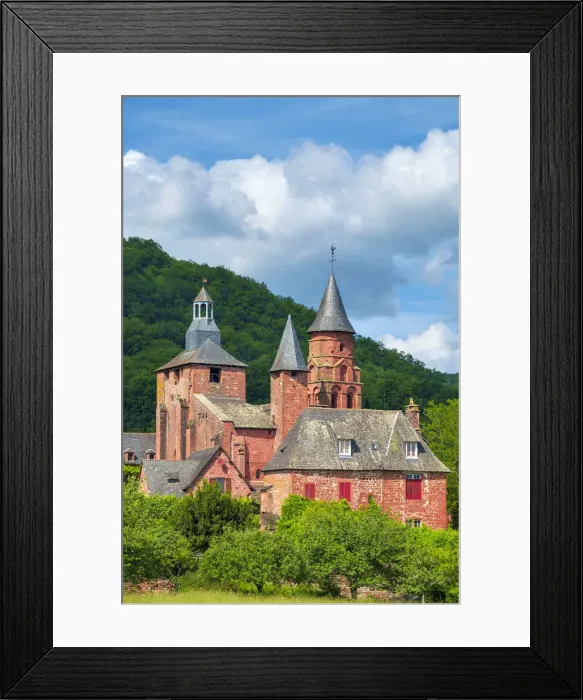 Framed Print : Distinctive red sandstone buildings in Collonges-la-Rouge, Correze, Limousin Framed Print : Distinctive red sandstone buildings in Collonges-la-Rouge, Correze, Limousin