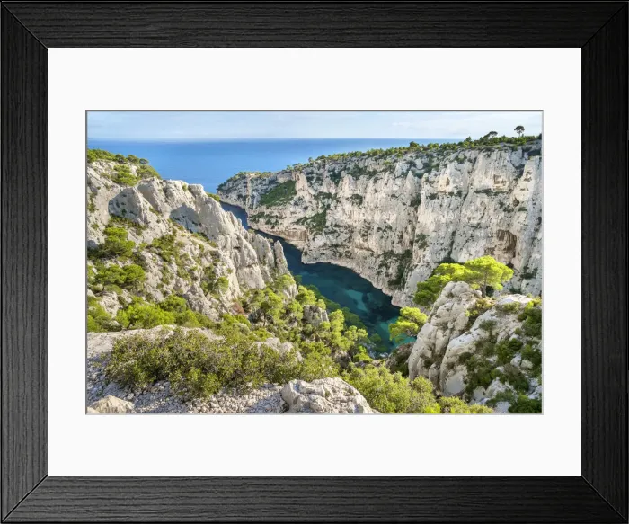 Framed Print : Calanque d En-Vau, Parc National des Calanques, Bouches-du-Rhone