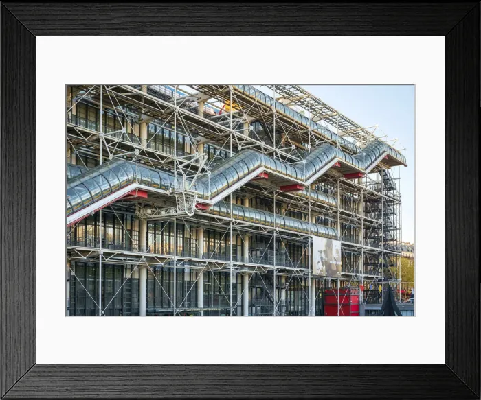 Framed Print : Facade of Centre Georges Pompidou modern art museum, Paris, Ile-de-France Framed Print : Facade of Centre Georges Pompidou modern art museum, Paris, Ile-de-France