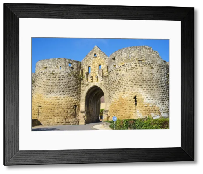 Framed Print : Medieval city gates of Domme, Dordogne Department, Aquitaine, France Framed Print : Medieval city gates of Domme, Dordogne Department, Aquitaine, France