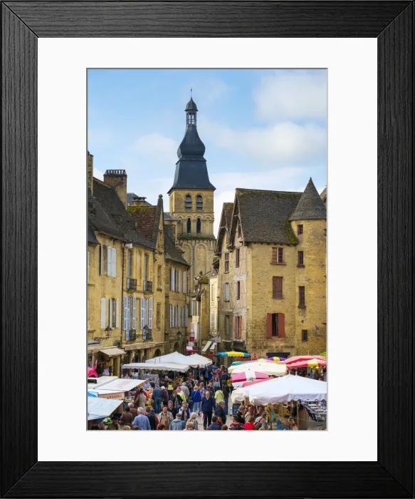 Framed Print : Crowded market square during weekly farmers market on Place de la Liberté Framed Print : Crowded market square during weekly farmers market on Place de la Liberté