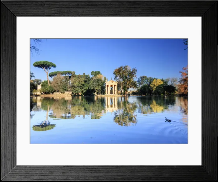 Framed Print : Italy, Rome, Villa Borghese lake Framed Print : Italy, Rome, Villa Borghese lake