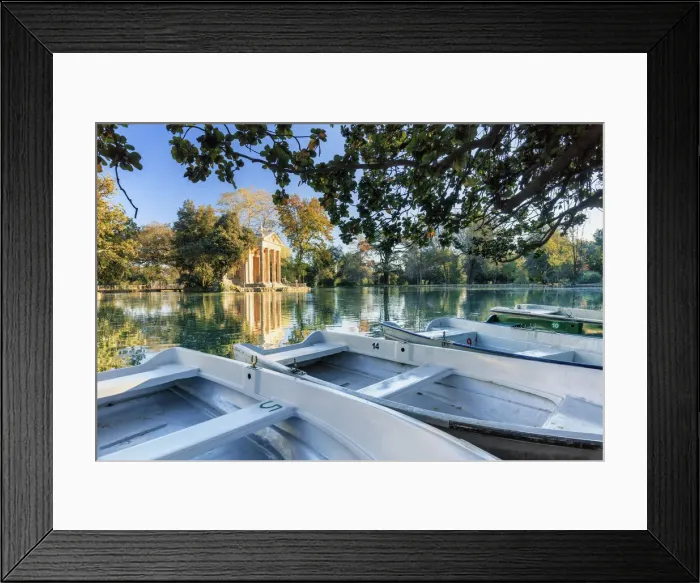 Framed Print : Italy, Rome, Villa Borghese lake