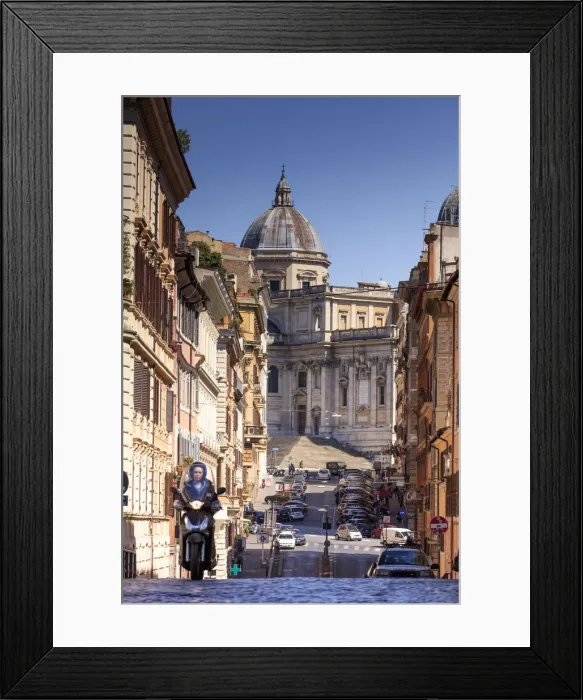 Framed Print : Italy, Rome, Rione Monti typical streets in Rome city centre